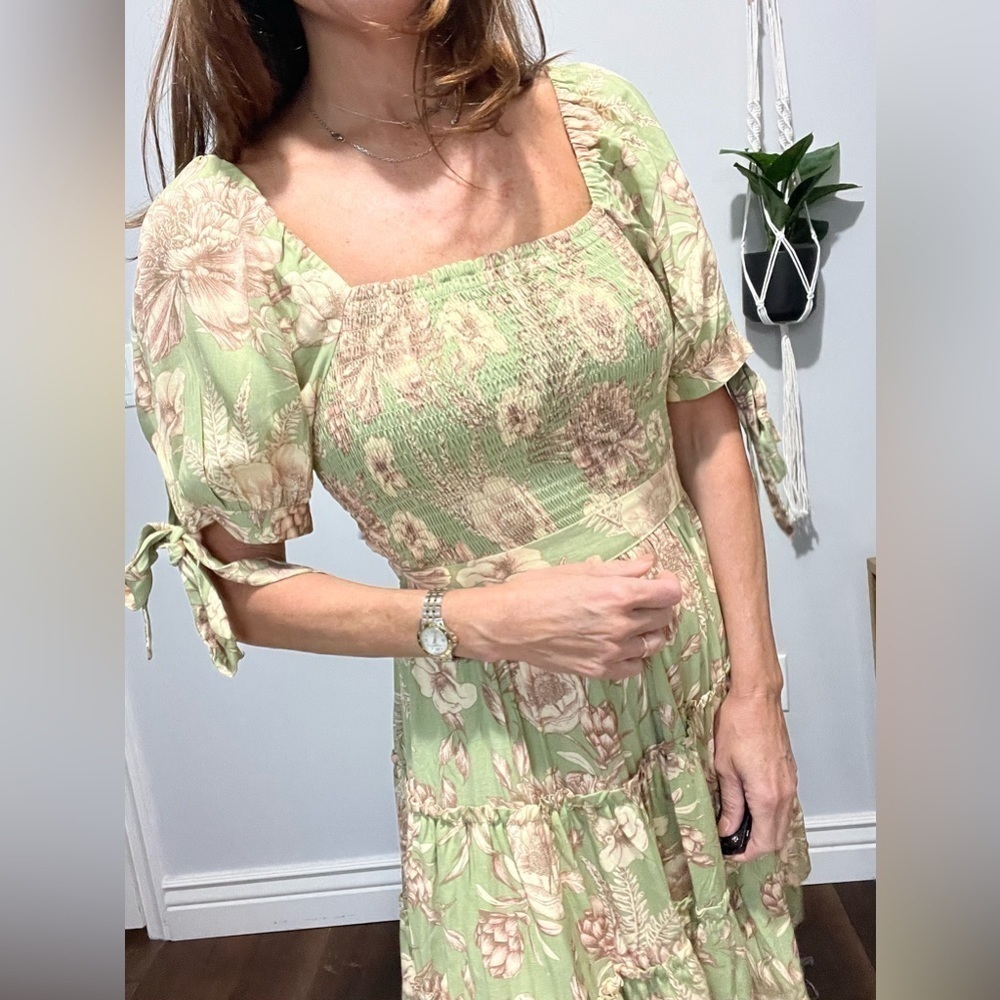 Agua Bendita X Target Green Floral Dress XS NWT - Picture 4 of 11